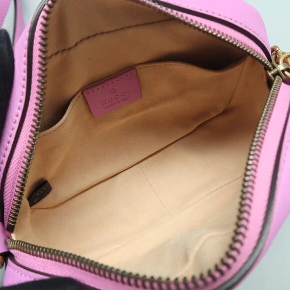 GUCCI GG Marmont Purple Leather Shoulder Bag 922-021825 - Picture 10 of 12